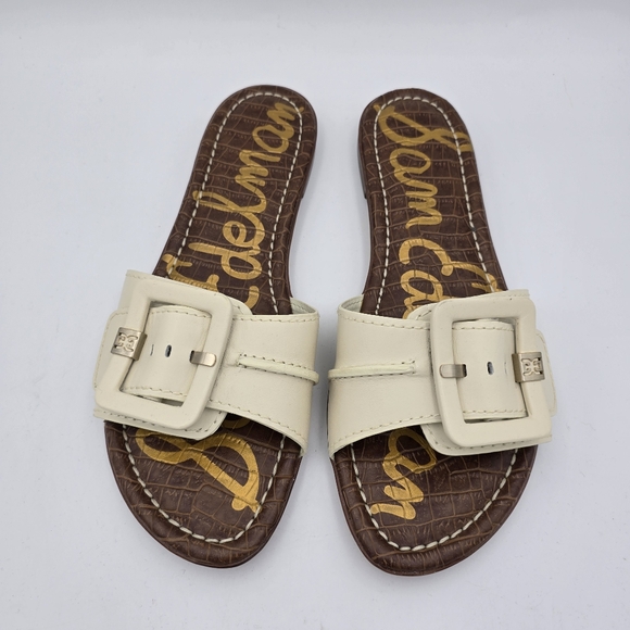 Sam Edelman Gaige Flat Slide Sandals, Modern Ivory, Women's 10.5, Like New! - Picture 4 of 12